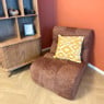 Fauteuil chenille chunk - bruin - 87x72x66 cm