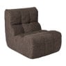 Fauteuil chenille chunk - donkerbruin - 87x72x66 cm