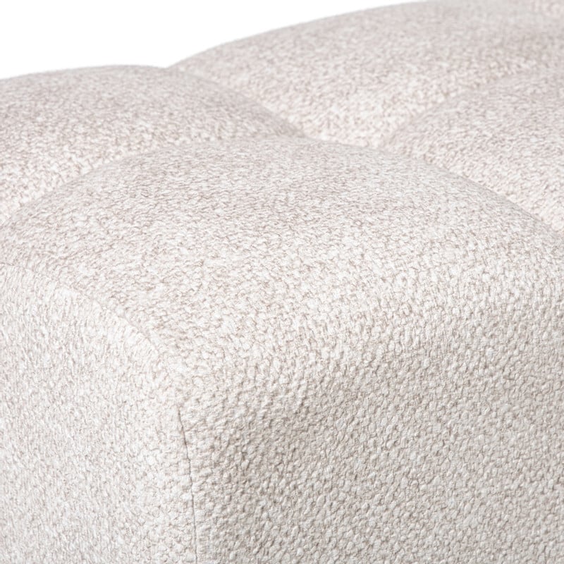 Hocker chenille - beige - 38x66x38 cm