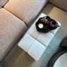 Hocker chenille - beige - 38x66x38 cm