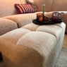 Hocker chenille - beige - 38x66x38 cm