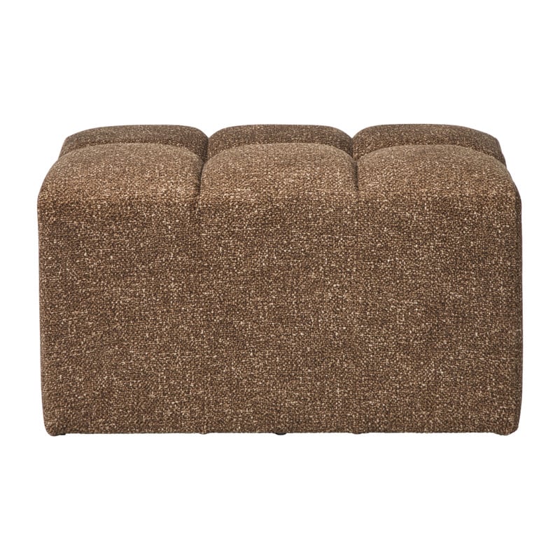 Hocker chenille - bruin - 38x66x38 cm