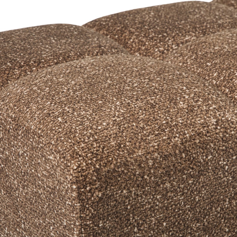 Hocker chenille - bruin - 38x66x38 cm