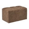 Hocker chenille - bruin - 38x66x38 cm