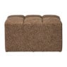 Hocker chenille - bruin - 38x66x38 cm