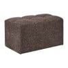 Hocker chenille - donkerbruin -38x66x38 cm