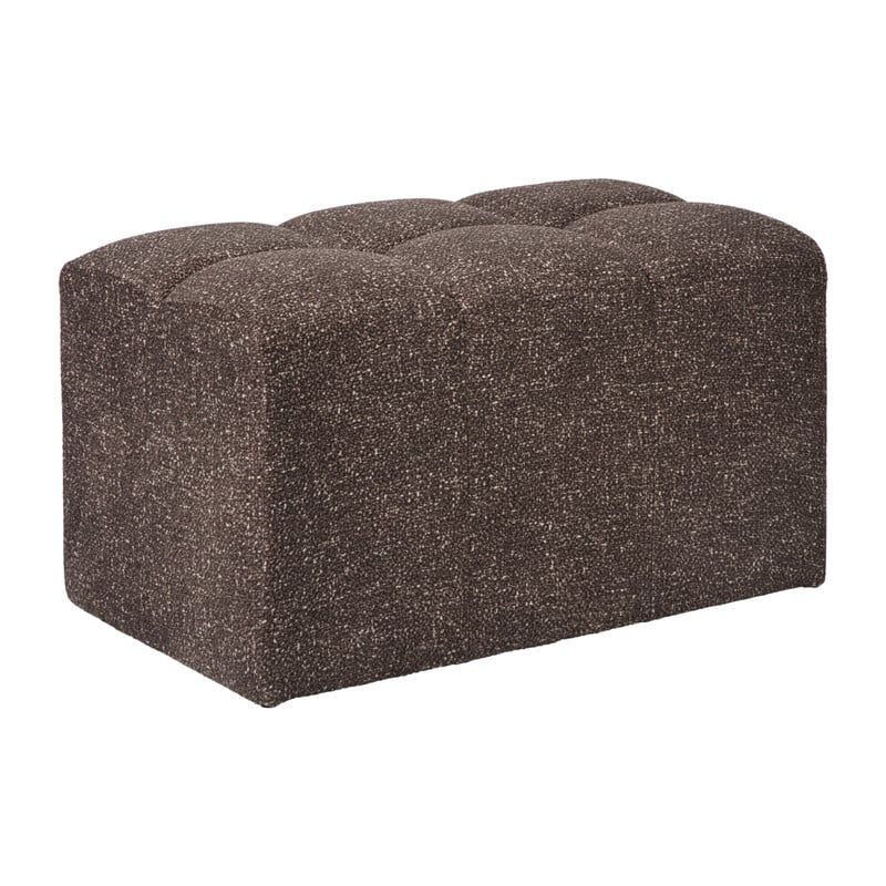 Hocker chenille - donkerbruin -38x66x38 cm
