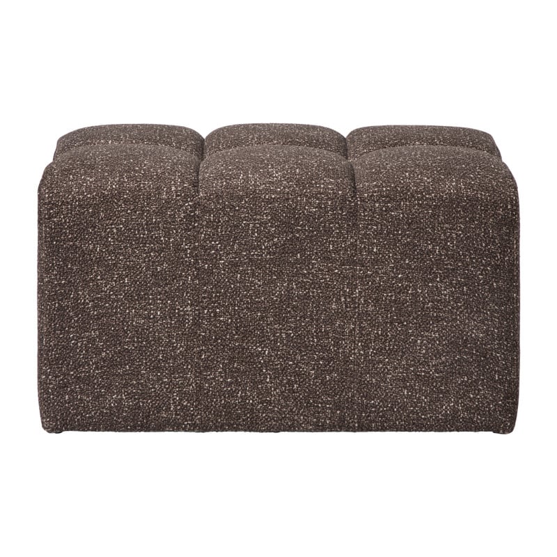 Hocker chenille - donkerbruin -38x66x38 cm