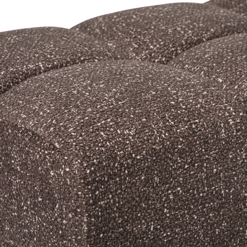 Hocker chenille - donkerbruin -38x66x38 cm
