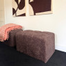 Hocker chenille - donkerbruin -38x66x38 cm