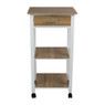 Serveerwagen - 3 plateaus en 1 lade - 42x37x81 cm 