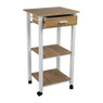 Serveerwagen - 3 plateaus en 1 lade - 42x37x81 cm 