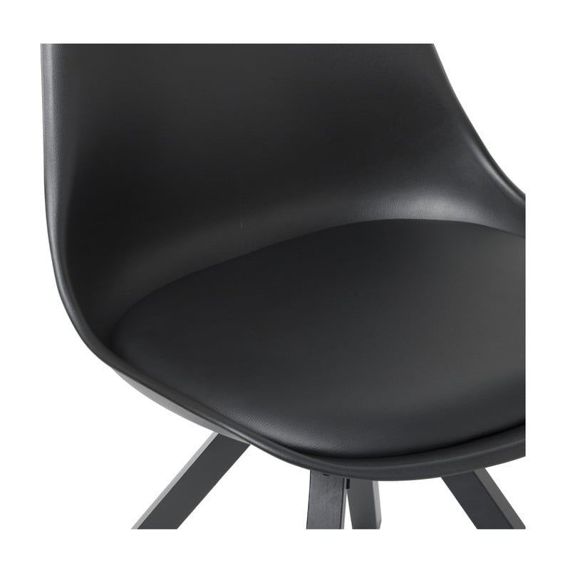 Eetkamerstoel Olympic - zwart - 82x58x48 cm