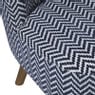 Fauteuil zigzag - blauw/wit - 69x66x56 cm