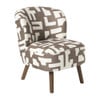 Fauteuil japandi - beige - 69x66x56 cm