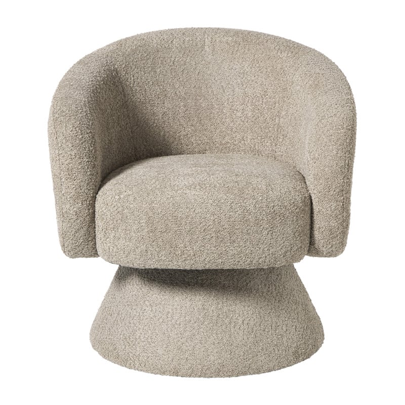 Draaifauteuil bouclé - taupe - 74x68x66 cm