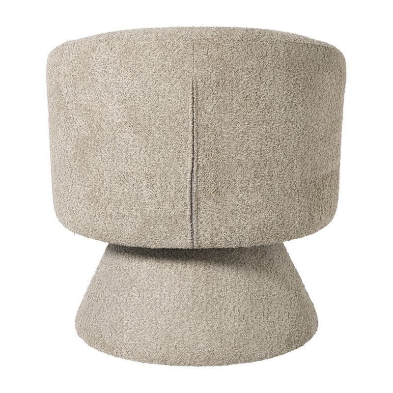 Draaifauteuil bouclé - taupe - 74x68x66 cm