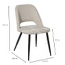 Eetkamerstoel Leonardo - beige - 82.5x61.5x48.5 cm