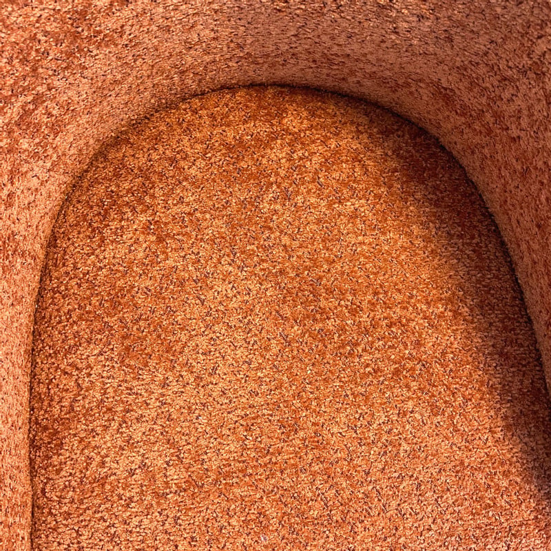 Draaifauteuil bouclé - bruin - 74x68x66 cm