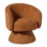 Draaifauteuil bouclé - bruin - 74x68x66 cm