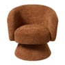 Draaifauteuil bouclé - bruin - 74x68x66 cm