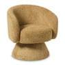 Draaifauteuil bouclé - oker - 74x68x66 cm