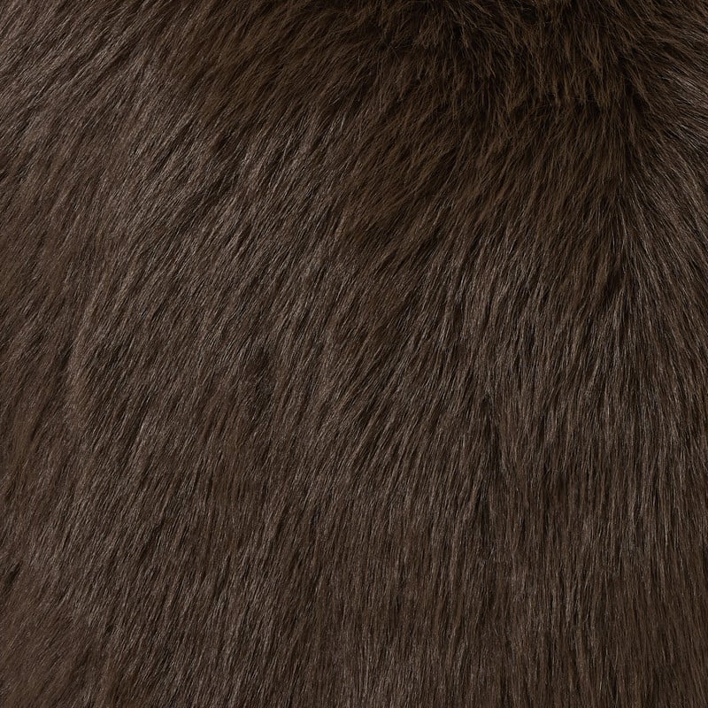 Draaifauteuil fluffy - donkerbruin - 74x68x66 cm