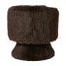 Draaifauteuil fluffy - donkerbruin - 74x68x66 cm