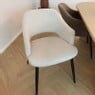 Eetkamerstoel Leonardo met armleuning - beige - 81x62.5x56 cm