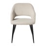 Eetkamerstoel Leonardo met armleuning - beige - 81x62.5x56 cm