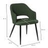 Eetkamerstoel Leonardo met armleuning  - groen - 81x62.5x56 cm
