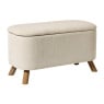Opbergbank Debby - wit - 39x72x35 cm