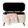 Opbergbank Debby - wit - 39x72x35 cm