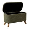 Opbergbank Debby - groen - 39x72x35 cm
