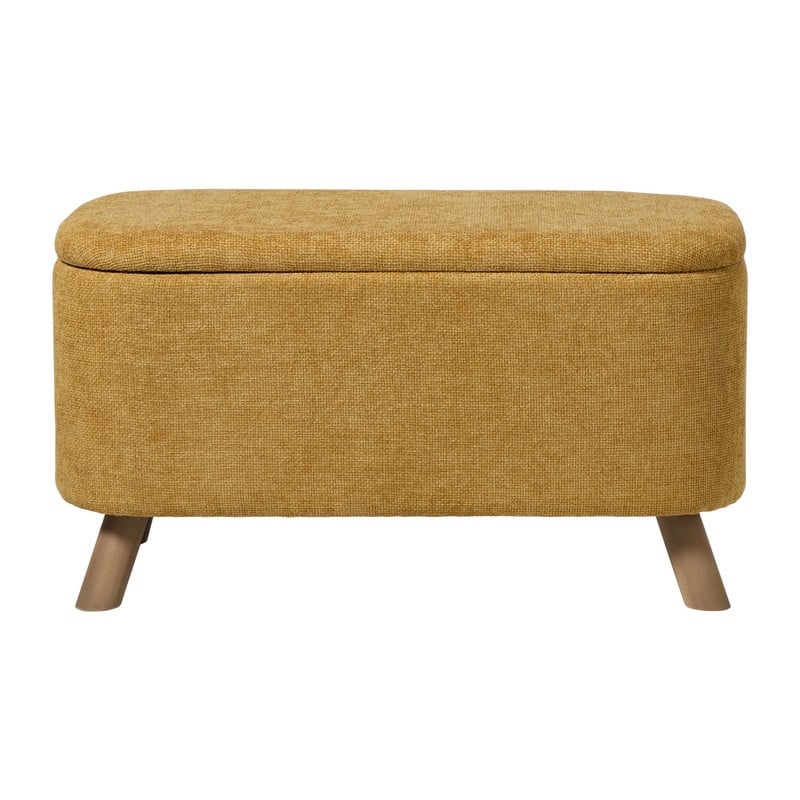 Opbergbank Debby - geel - 39x72x35 cm