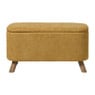Opbergbank Debby - geel - 39x72x35 cm
