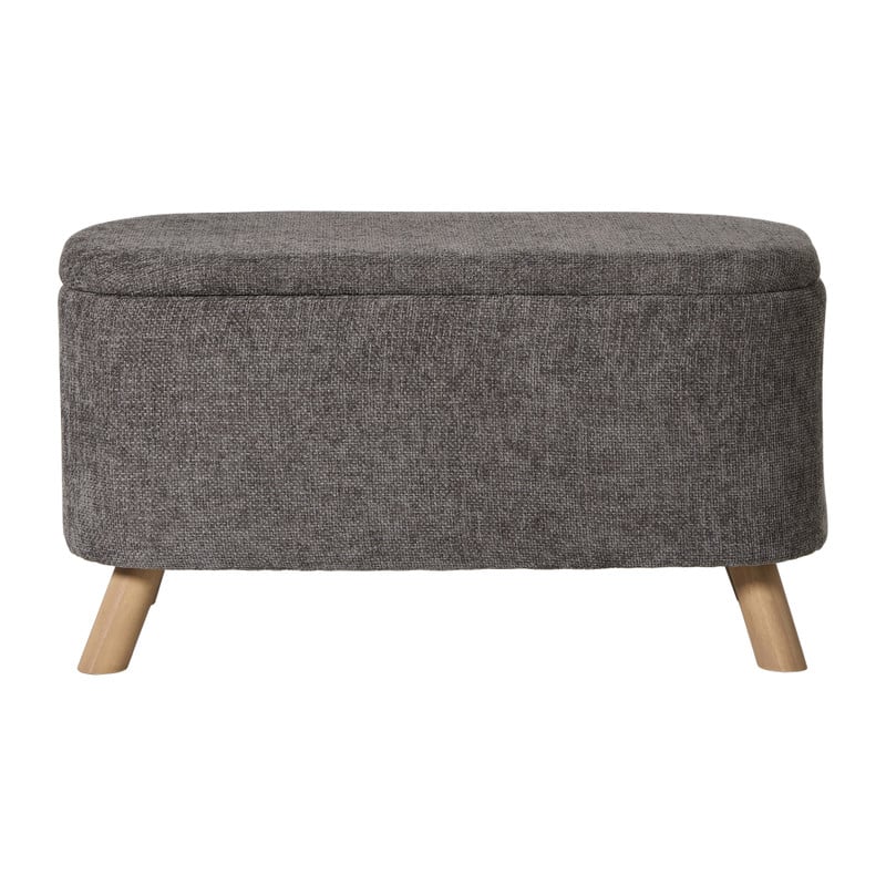 Opbergbank Debby - grijs - 39x72x35 cm