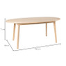 Eettafel Olivia ovaal - naturel - 180x90x77 cm