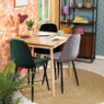 Eettafel Olivia vierkant - naturel - 80x80x77 cm