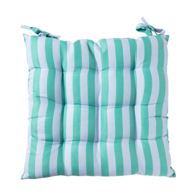 Zitkussen streep - groen/blauw - 40x40 cm