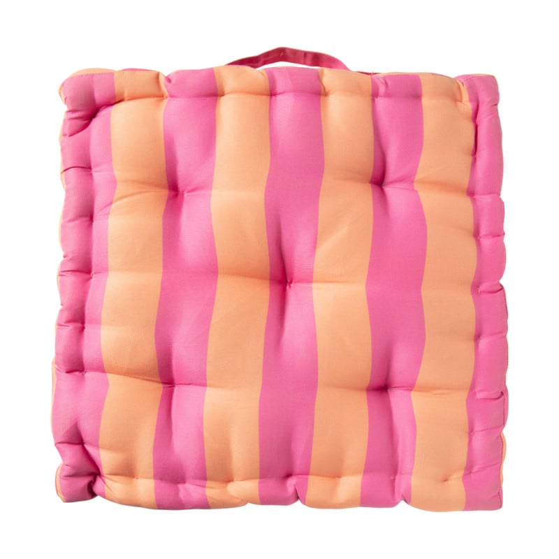Zitkussen oranje/roze - 40x40x8 cm