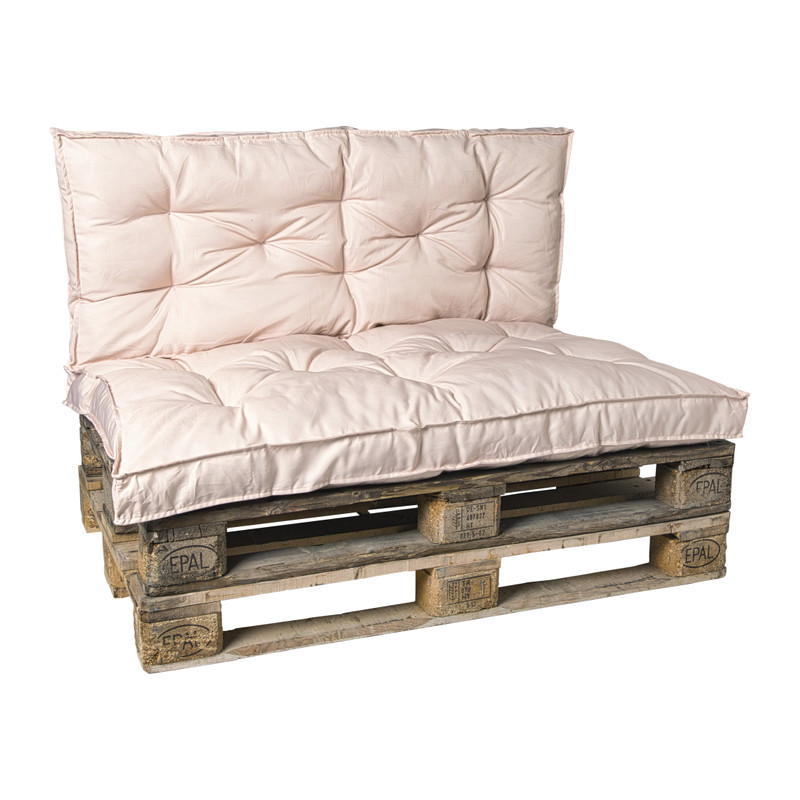 Palletkussens 120x80 cm - taupe - set van 2