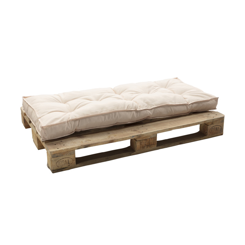 Palletkussens 120x80 cm - taupe - set van 2