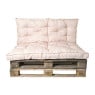 Palletkussens 120x80 cm - taupe - set van 2