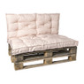 Palletkussens 120x80 cm - taupe - set van 2