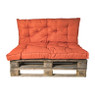 Palletkussens 120x80 cm - oranje - set van 2