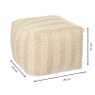 Buitenpoef gestreept - beige/bruin - 35x45x45 cm