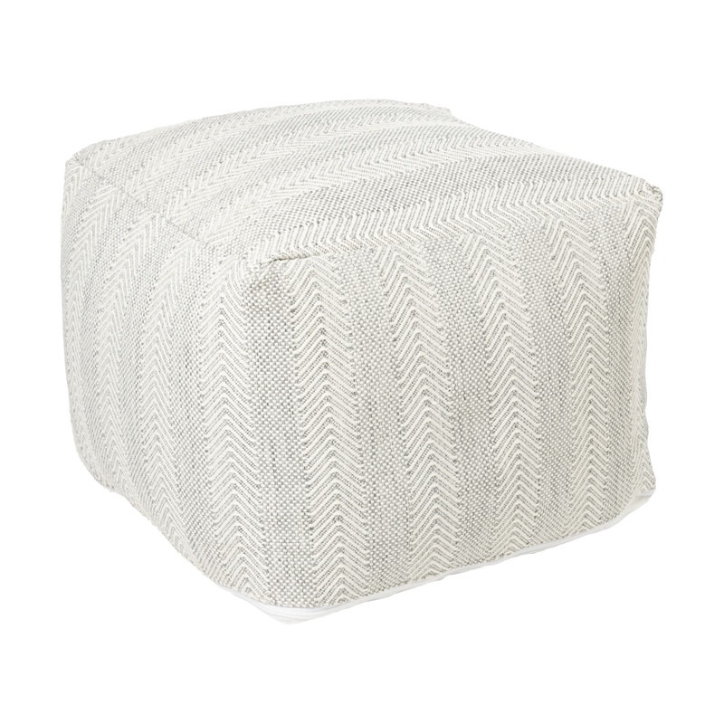Buitenpoef gestreept - blauw/beige - 35x45x45 cm
