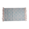 Vloerkleed met franjes - blauw - 60x90 cm 
