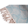 Vloerkleed met franjes - blauw - 60x90 cm 